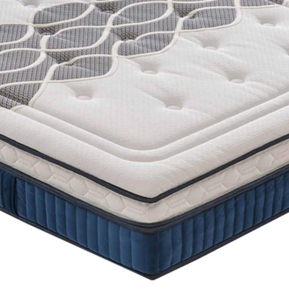 Dubbel Aloe Feel Memory Madrass med 800 fjädrar tillverkade i Italien - Grekland Viadurini