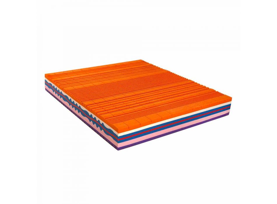 Enkel madrass i minne Vitamin Hög 25 cm Tillverkad i Italien - Orange Viadurini
