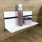 Vit Corian vägghylla L 35 eller L 60 cm Tillverkad i Italien Kvalitet - Elono Viadurini