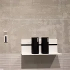 Vit Corian vägghylla L 35 eller L 60 cm Tillverkad i Italien Kvalitet - Elono Viadurini