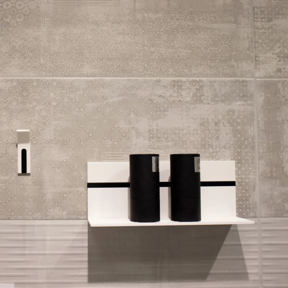 Vit Corian vägghylla L 35 eller L 60 cm Tillverkad i Italien Kvalitet - Elono Viadurini