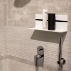 Vit Corian vägghylla L 35 eller L 60 cm Tillverkad i Italien Kvalitet - Elono Viadurini