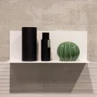 Vit Corian vägghylla L 35 eller L 60 cm Tillverkad i Italien Kvalitet - Elono Viadurini