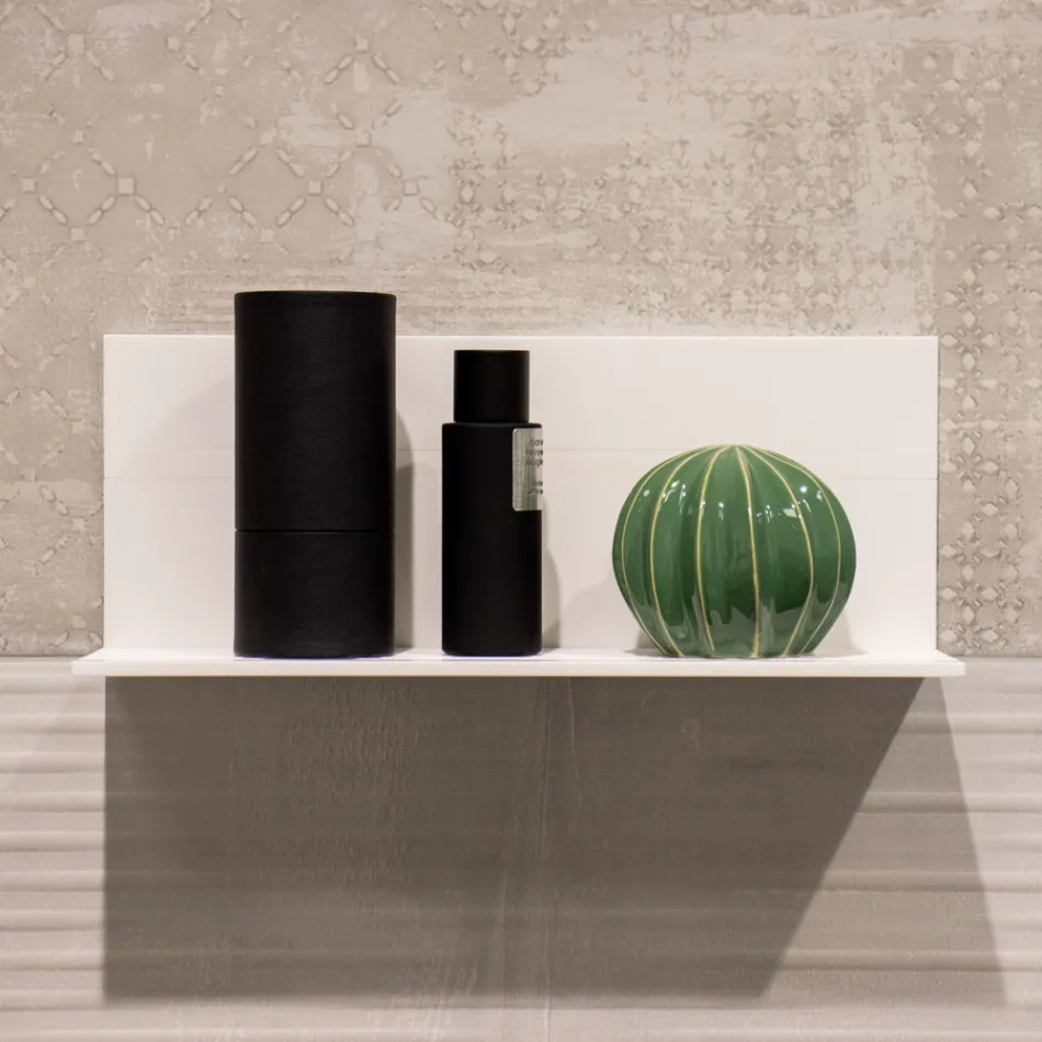 Vit Corian vägghylla L 35 eller L 60 cm Tillverkad i Italien Kvalitet - Elono Viadurini