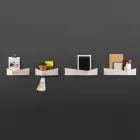 Design vägghylla i plywood och metall med klädhängare - Berema Viadurini