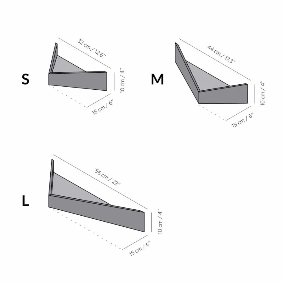 Design vägghylla i plywood och metall med klädhängare - Berema Viadurini