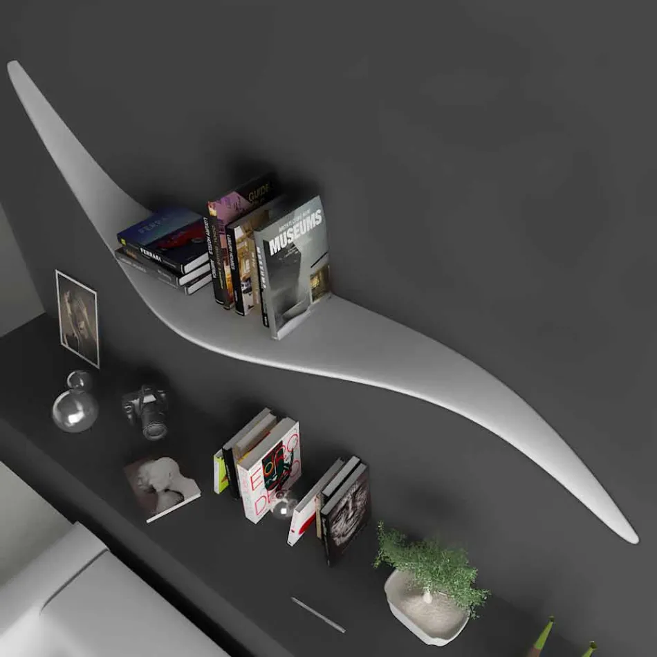 Modern design vägghylla gjord i Italien, Tuscania Viadurini