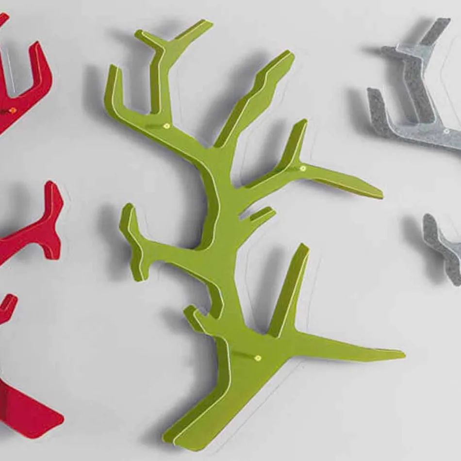 Vägghylla av plexiglas med klädkrokar tillverkad i Italien - neon Viadurini