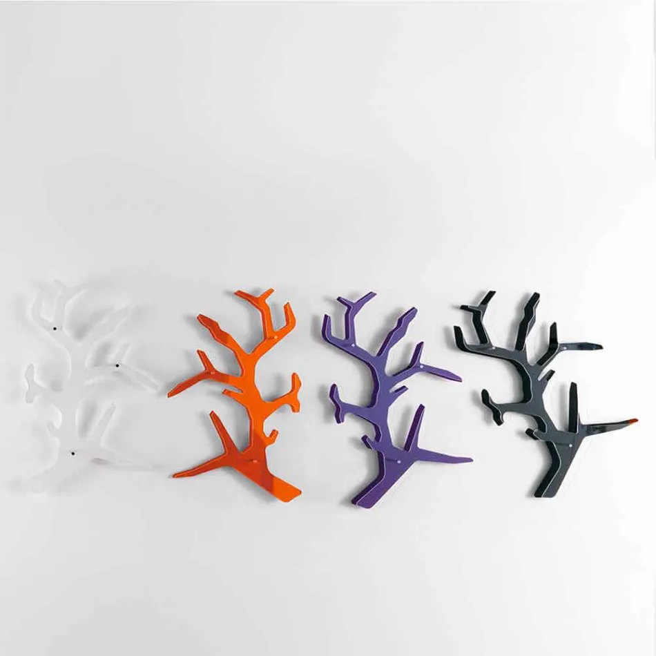 Vägghylla av plexiglas med klädkrokar tillverkad i Italien - neon Viadurini