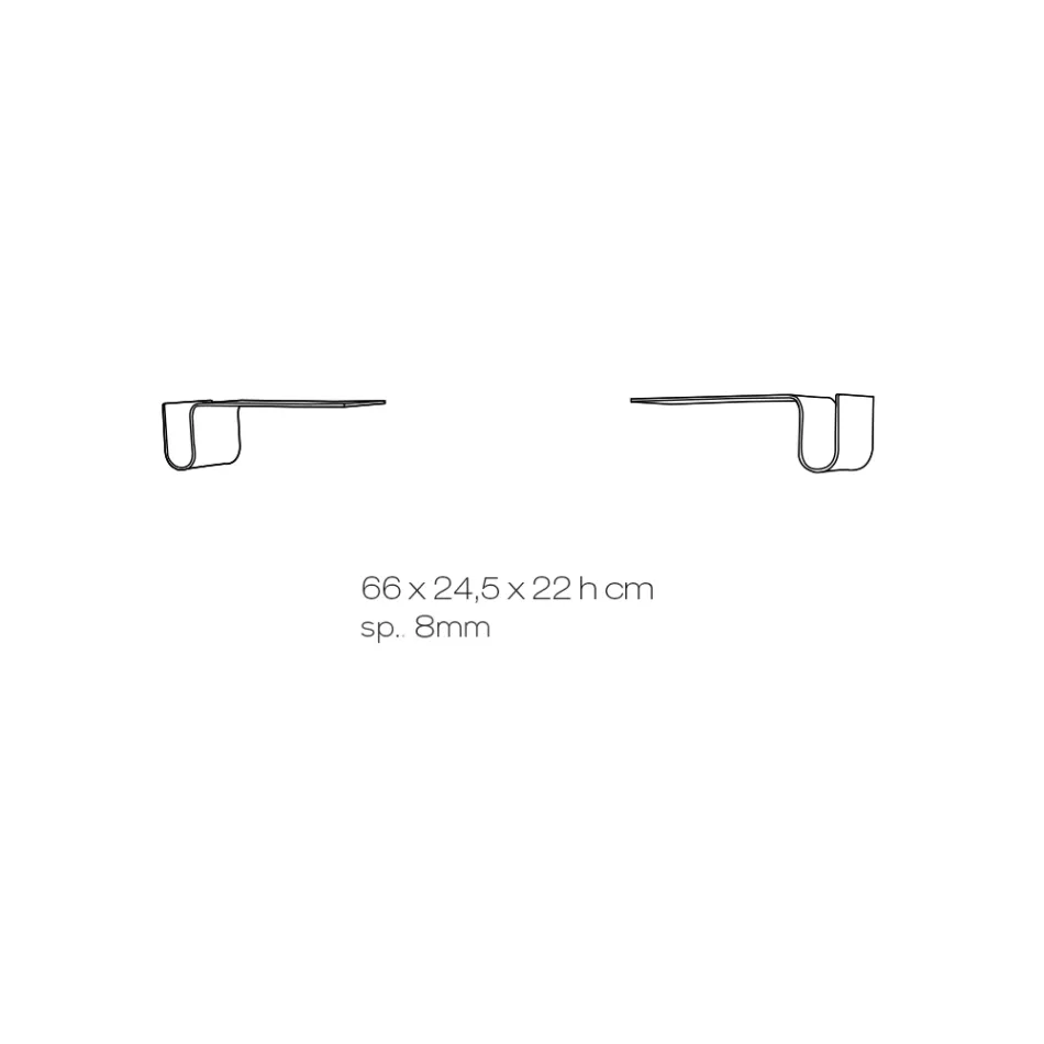 Designhylla i transparent akrylkristall Tillverkad i Italien - Teride Viadurini