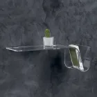 Designhylla i transparent akrylkristall Tillverkad i Italien - Teride Viadurini