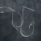 Designhylla i transparent akrylkristall Tillverkad i Italien - Teride Viadurini