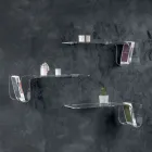Designhylla i transparent akrylkristall Tillverkad i Italien - Teride Viadurini