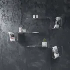 Designhylla i transparent akrylkristall Tillverkad i Italien - Teride Viadurini