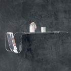 Designhylla i transparent akrylkristall Tillverkad i Italien - Teride Viadurini