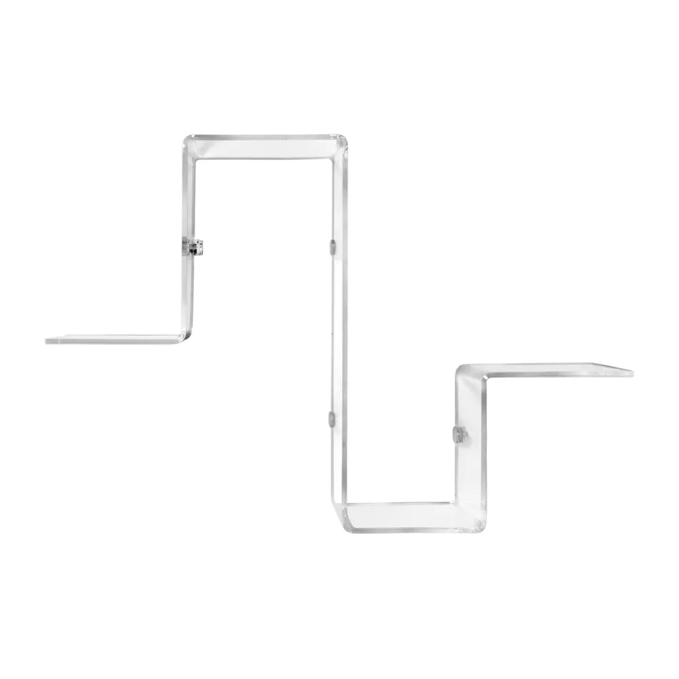 Transparent plexiglas objekthylla tillverkad i Italien - Mufasa Viadurini