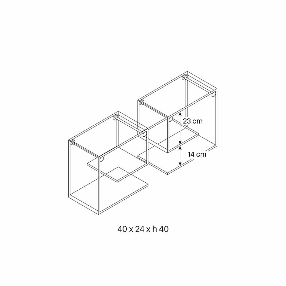 Genomskinliga glasväggshyllor Mångsidig elegant design 2 delar - rulle Viadurini