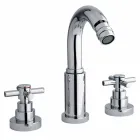 Klassisk 3-hålsblandare i förkromad mässing tillverkad i Italien - Zumbo Viadurini