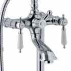 Kolonnblandare för badkar med dusch i mässing Tillverkad i Italien - Shelly Viadurini