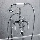 Kolonnblandare för badkar med dusch i mässing Tillverkad i Italien - Shelly Viadurini