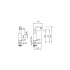 Bidetblandare i design i mässing utan avlopp Tillverkad i Italien - Panela Viadurini