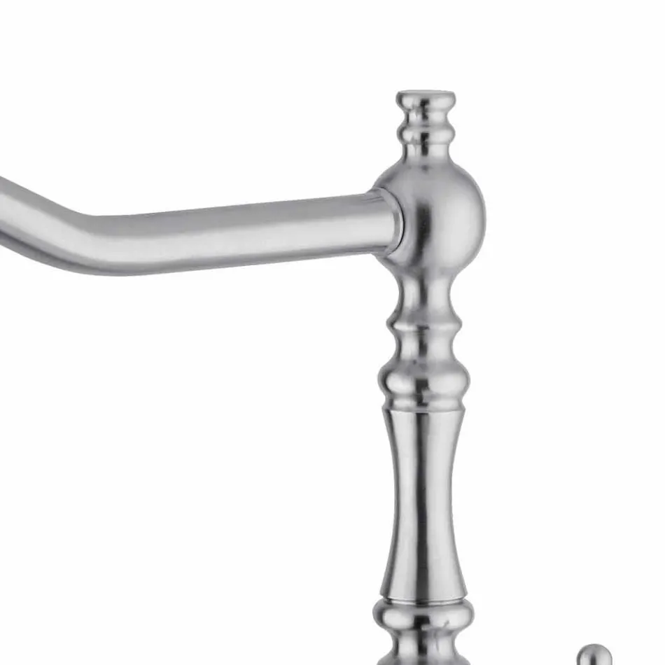 Klassisk köksblandare i rostfritt stål Made in Italy - Present Viadurini