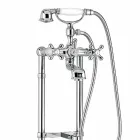 Klassisk mixer för golvbadkar i mässing Made in Italy - Panico Viadurini