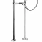 Klassisk mixer för golvbadkar i mässing Made in Italy - Panico Viadurini