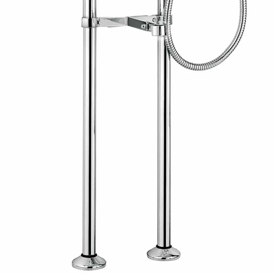 Klassisk mixer för golvbadkar i mässing Made in Italy - Panico Viadurini