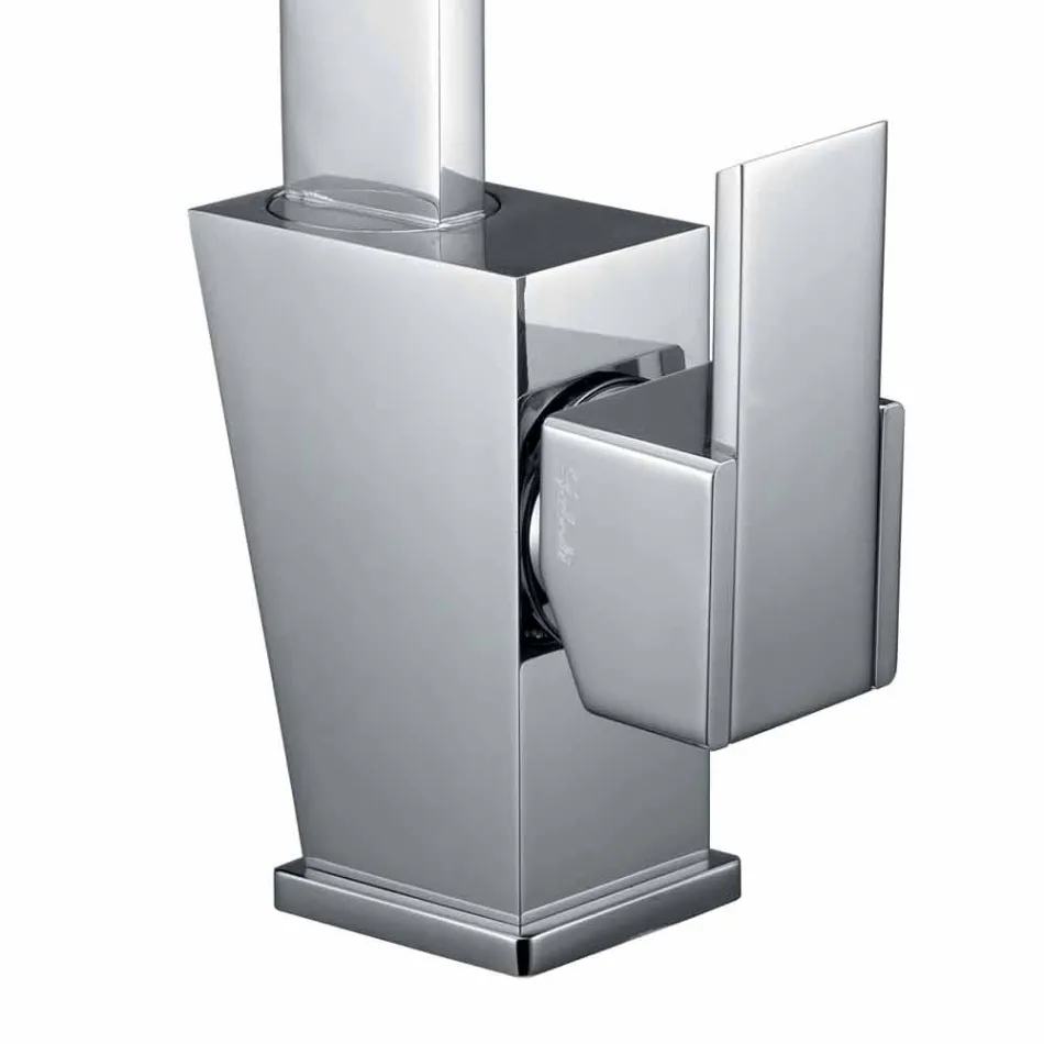 Blandare med justerbar pip för tvättställ i mässing Made in Italy - Alibi Viadurini