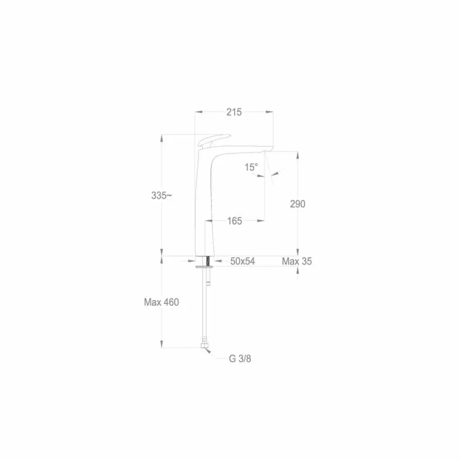 Designblandare för handfat i mässing Made in Italy - Filipo Viadurini