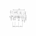 Modern inbyggd duschblandare i mässing tillverkad i Italien - Sika Viadurini