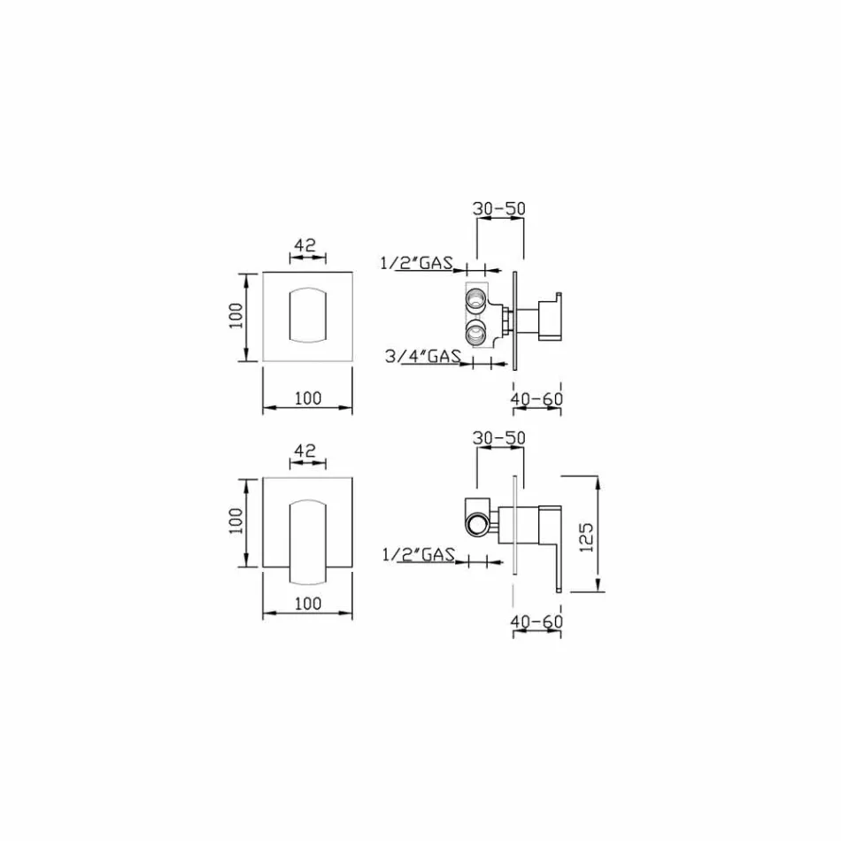 Duschblandare med 5-vägs avledare Made in Italy - Sika Viadurini