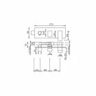 Inbyggd duschblandare med mässingsavledare tillverkad i Italien - Panela Viadurini