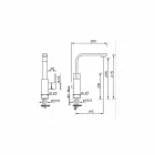 Handduschblandare med hög vridbar pip Tillverkad i Italien - Panela Viadurini