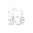 Tvättställsblandare med pip 170 mm mittavstånd Tillverkad i Italien - Medida Viadurini