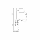 Tvättställsblandare i förkromad mässing Modern design tillverkad i Itlay - Liro Viadurini