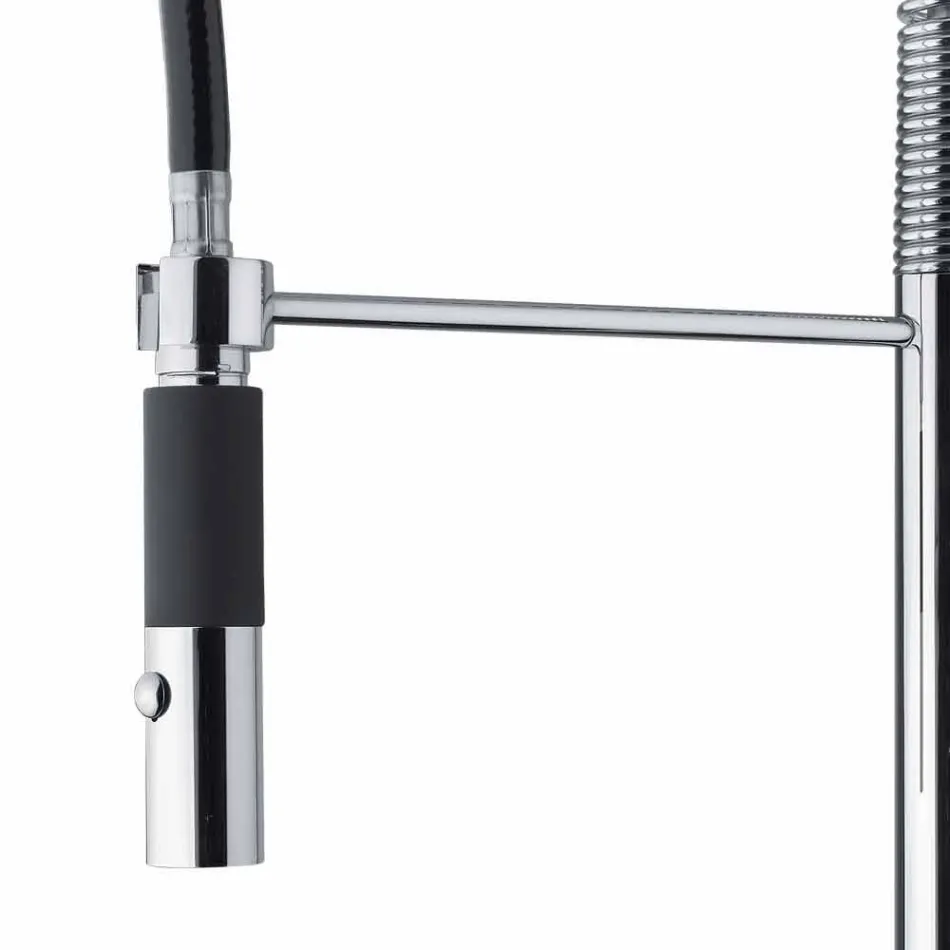 Justerbar köksblandare i mässing med fjäder tillverkad i Italien - Keope Viadurini