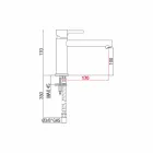 Handfatblandare i mässing med pip 170 mm mittavstånd Tillverkad i Italien - Ermia Viadurini