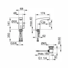 Modern tvättställsblandare med infraröd sensor i förkromad metall - Gonzo Viadurini