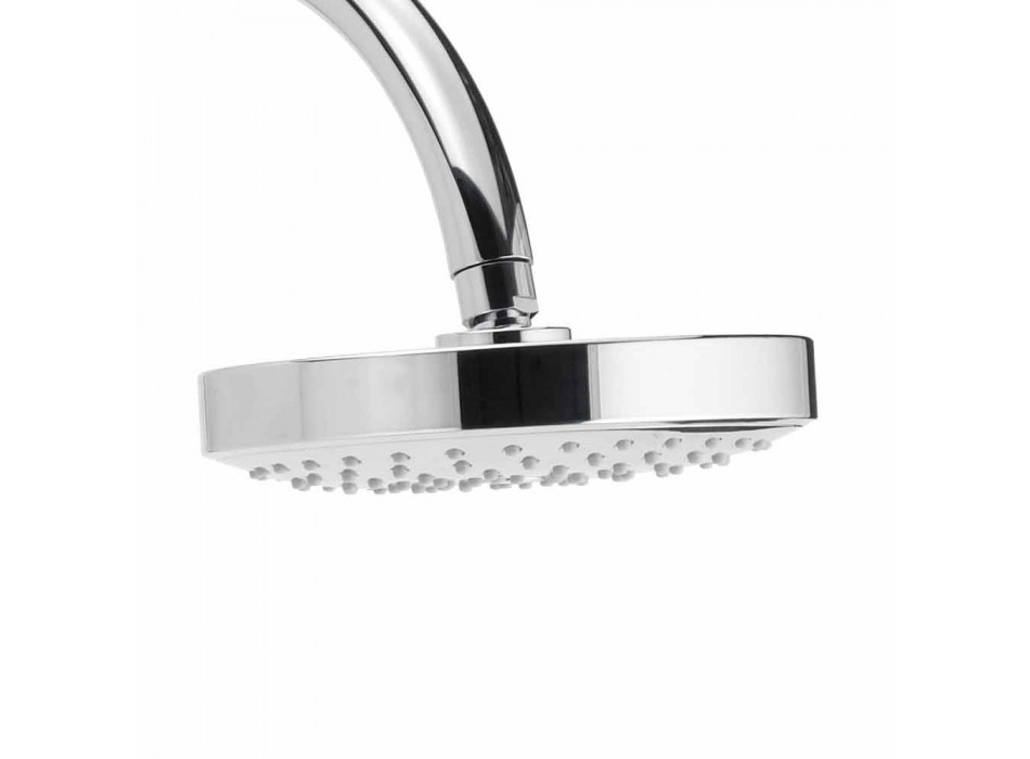 Modern duschblandare med duschhuvud och metallhanddusch - Zanio Viadurini
