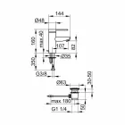 Modern tvättställsblandare i förkromad metall - Zanio Viadurini