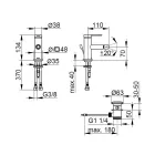 Engrepps bidéblandare med platt design i kromad mässing - Agenore Viadurini