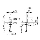 Engrepps tvättställsblandare Klassisk design Krom Mässing - Artemisia Viadurini