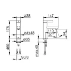 Engrepps tvättställsblandare Klassisk design Krom Mässing - Artemisia Viadurini