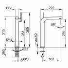 Modern 1-greppsblandare för handfat utan metallavlopp - Pinto Viadurini