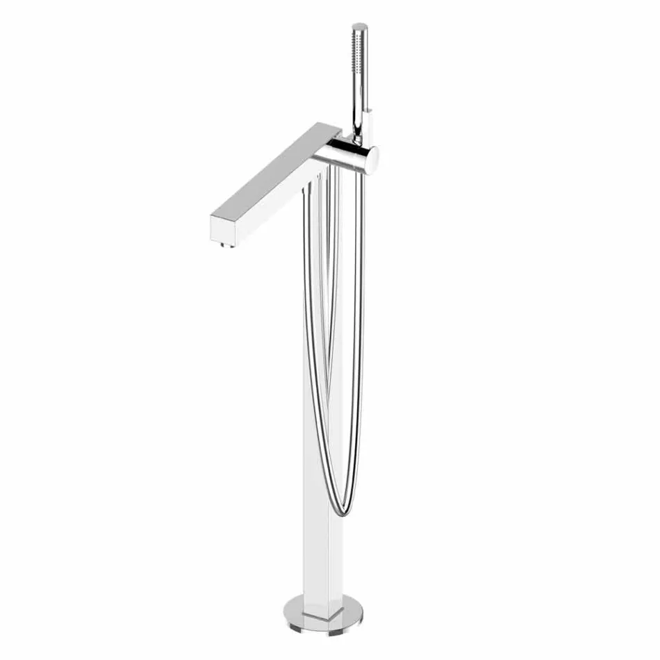 Modern 1-greppsblandare för badkar i förkromad metall - Girino Viadurini