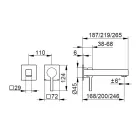 Engrepps vägghängd tvättställsblandare i mässing - Erik Viadurini