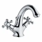 Hög enkelhålsblandare för handfat i mässing tillverkad i Italien - Lisca Viadurini