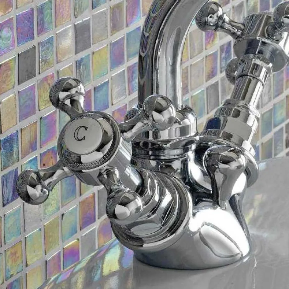 Vintage enkelhåls bidéblandare i mässing Tillverkad i Italien - Elisea Viadurini